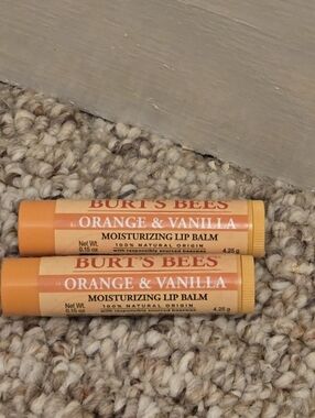 Burts Bees Orange And Vanilla Lip Balm Set Of 2